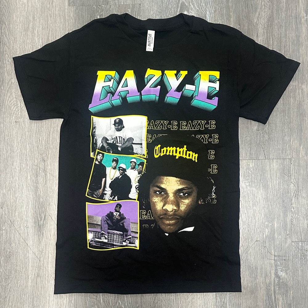 NWOT Alstyle Eazy-E Graphic Black Tee size Small